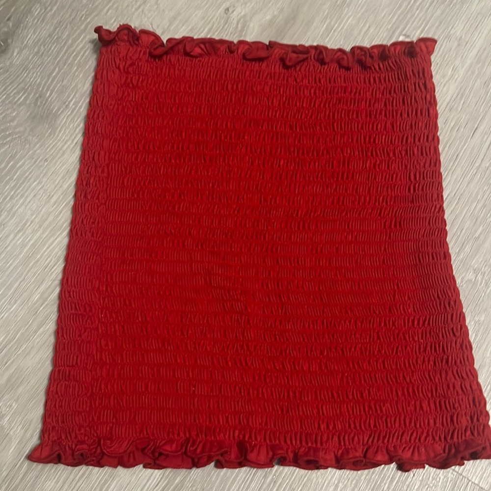 Red tube top